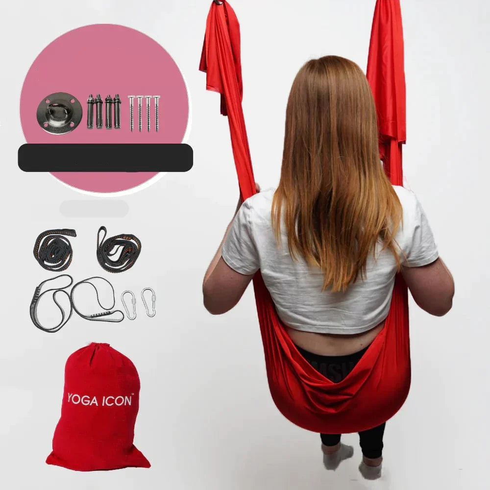 Unisex Yoga Hammock Justerbar Polyester för Avkoppling och Träning Hemnix