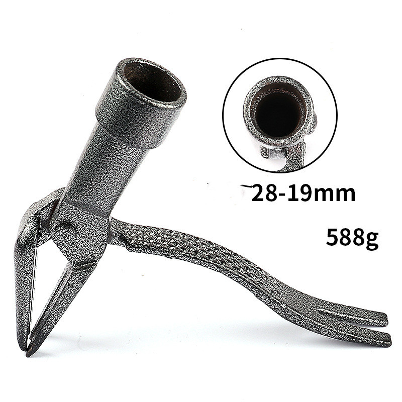 Ogräsupptagare med 4-klohuvud – Effektivt trädgårdsverktyg av järn för rotavlägsnande Carvallo