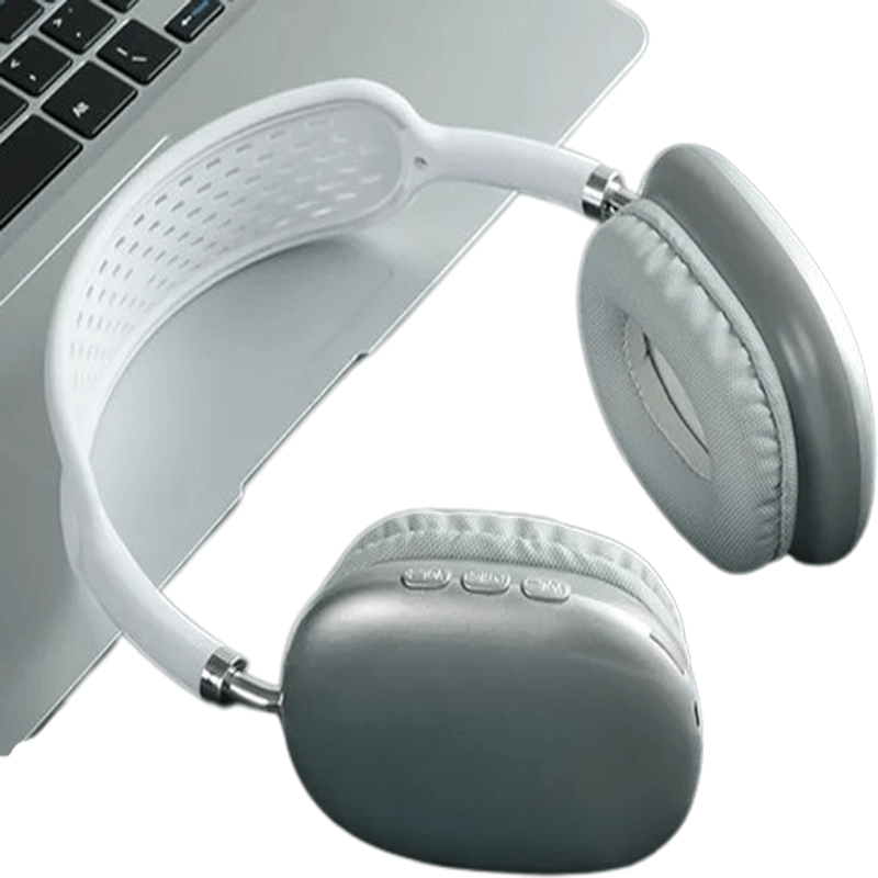 P9 Trådlösa Bluetooth-Hörlurar Bullerisolering HiFi Ljud med Extrem Bas-headphone-BB-Stil 1-Silver-Hemnix