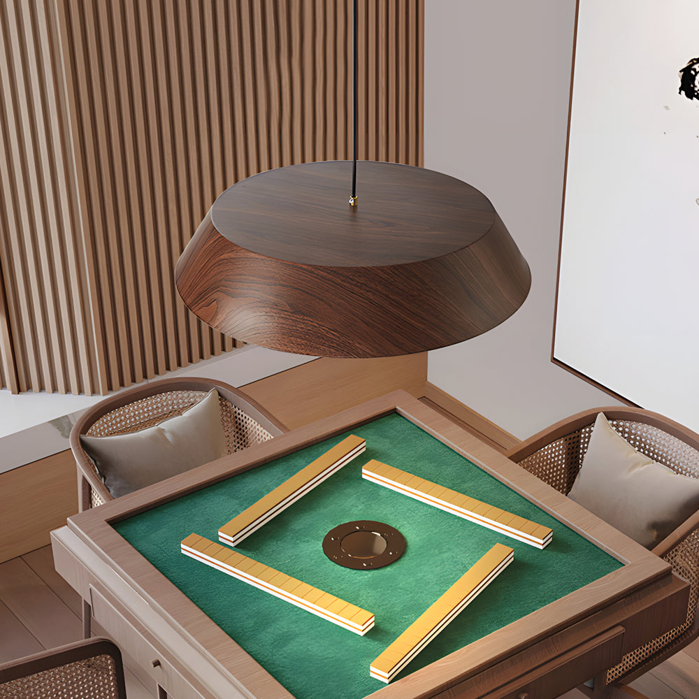 Rund Trä Japansk Stil LED Hänglampa Carvallo