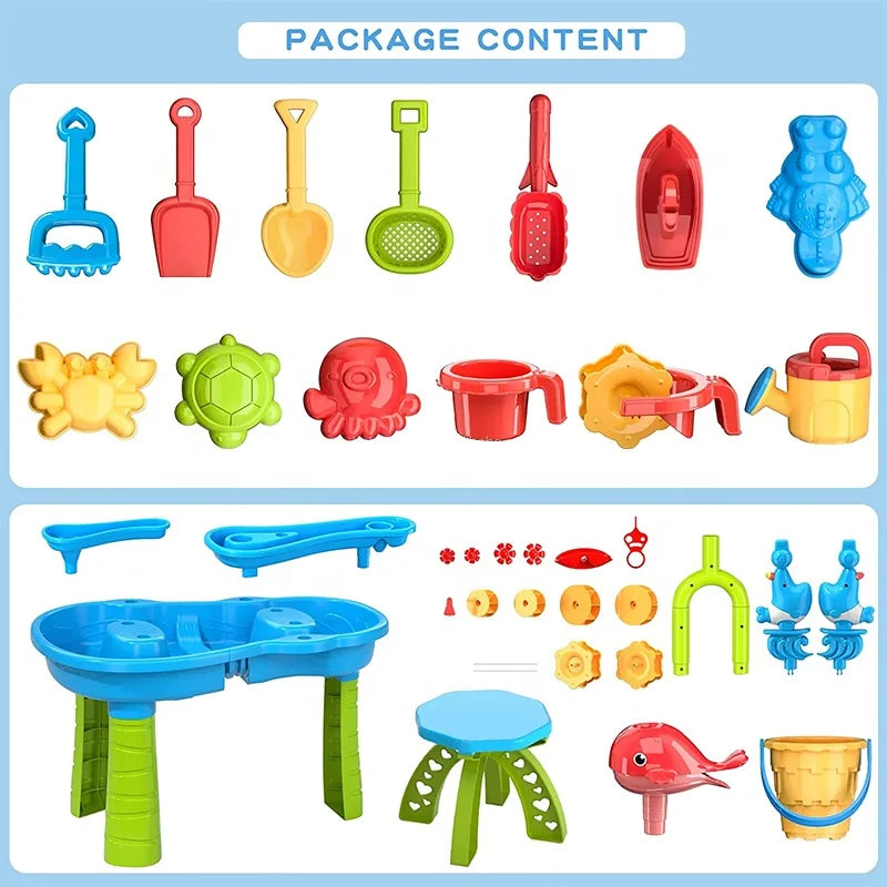 KIDSPLASH | 3-i-1 Utomhus Sand & Vattentabell För Barn Carvallo