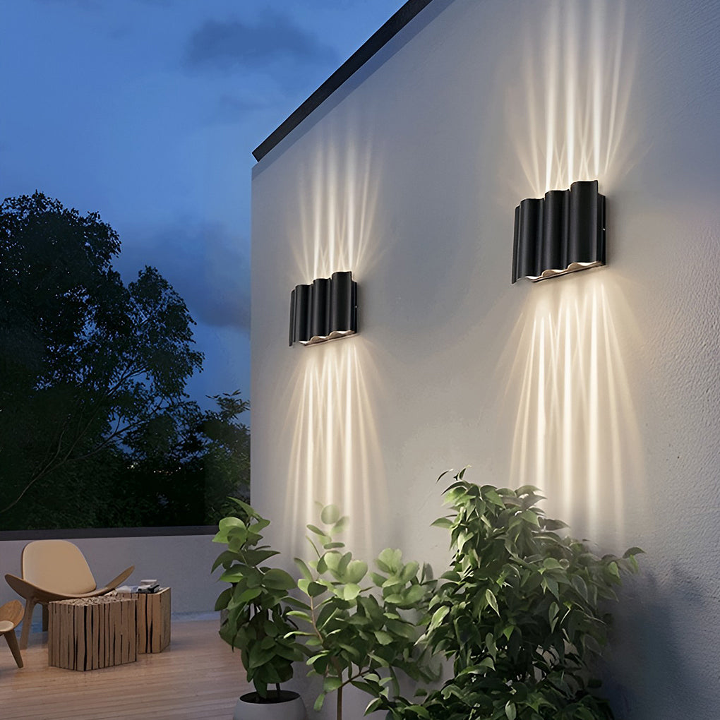 LED Vägglampa Utomhus Modern Svart Väggarmatur Carvallo