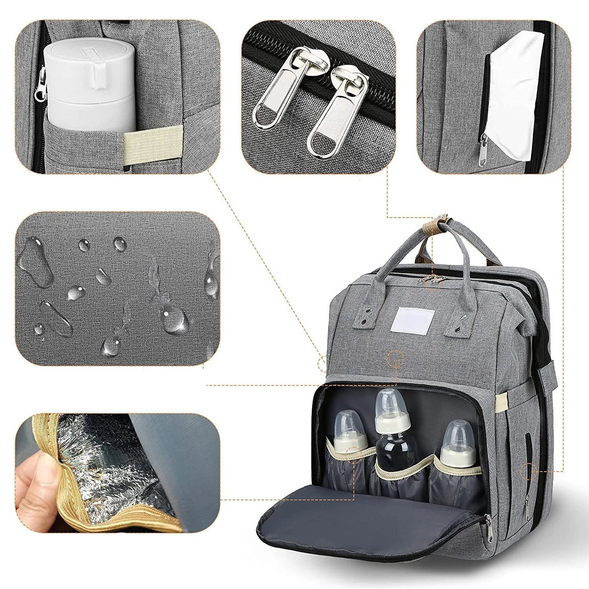 2-i-1 Skötväska med Resesäng-Barn-BB-Hemnix