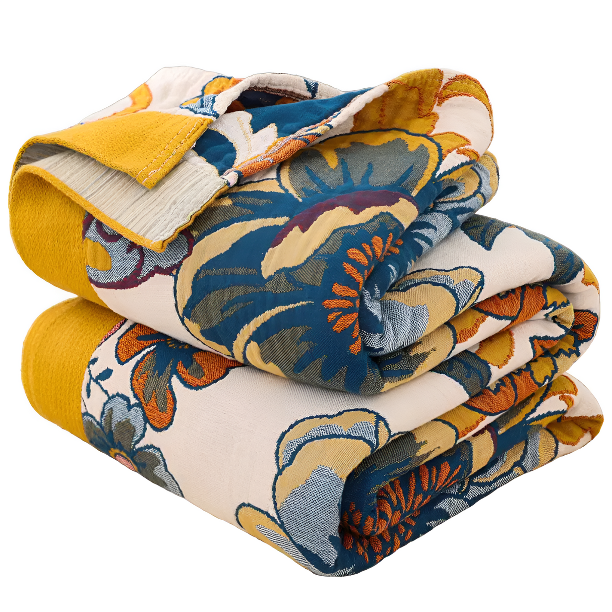 Mjuk Vändbar Blommig Filt Carvallo