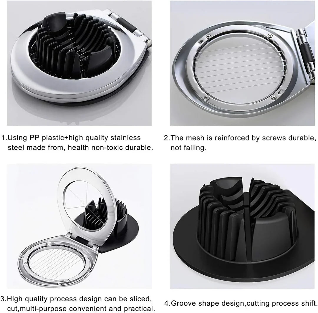 Rostfritt stål äggskärare – 3-i-1 skäralternativ för enkelt förberedande! Carvallo