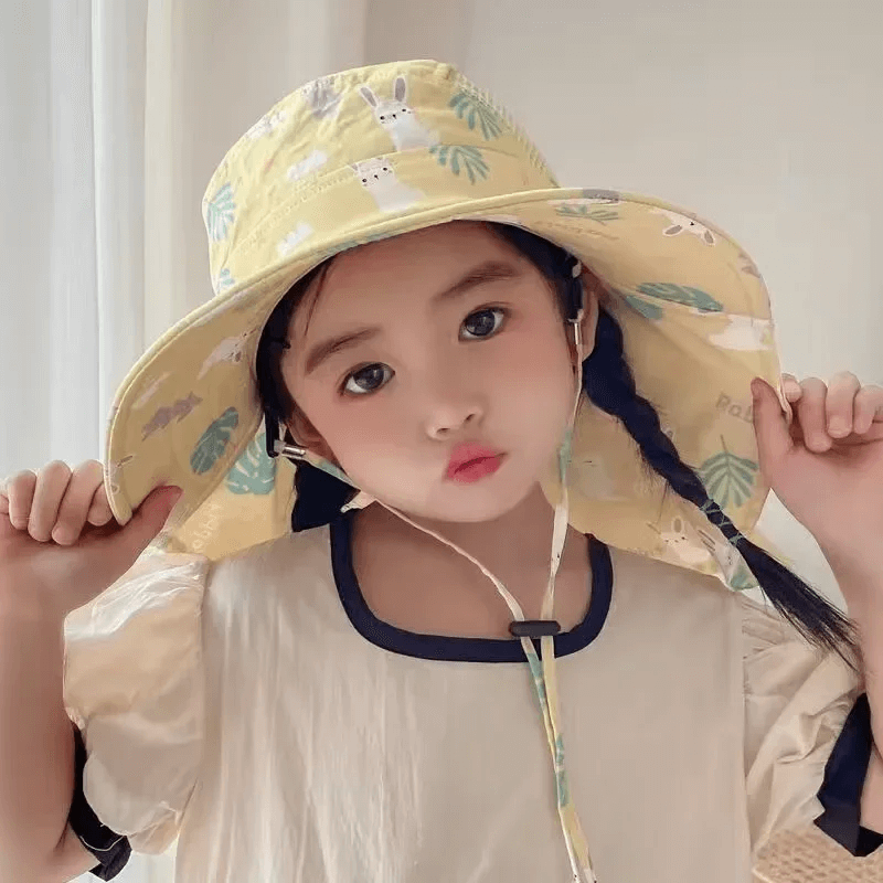 Luftig & Rolig Sommarhatt Solhatt för Barn-Barn-BB-A-Gul-Hemnix