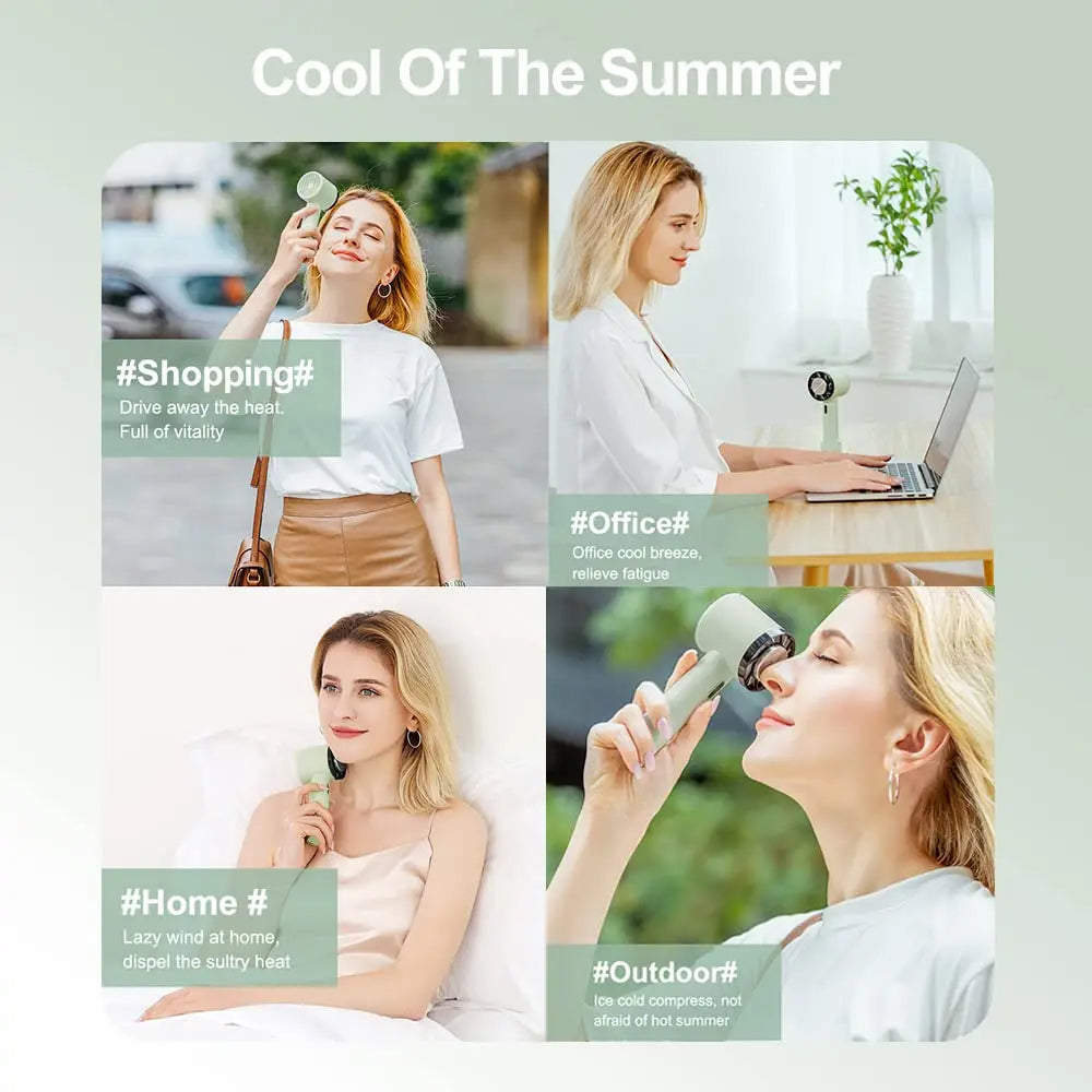 Bärbar luftkonditioneringsfläkt - Kompakt handhållen fläkt Carvallo