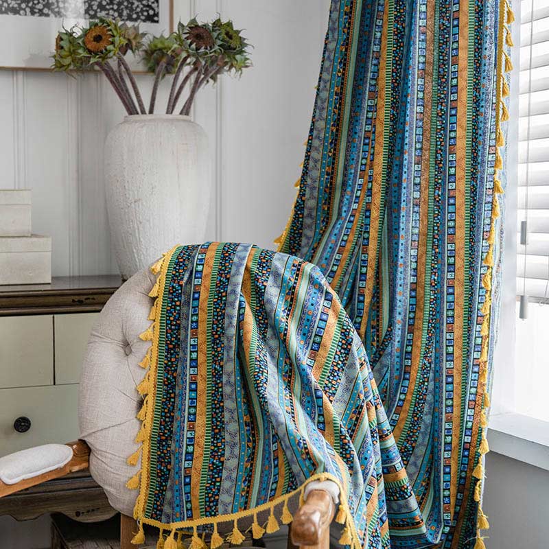 Färggranna Pärlfrans Gardin Ljusfilter Draperier Carvallo