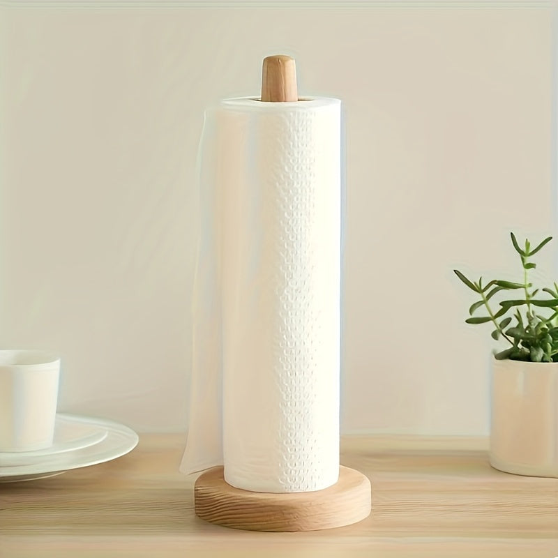 Bamboo Pappershanddukshållare med Naturlig Finish – Stilig och Praktisk för Bänkskivan Carvallo