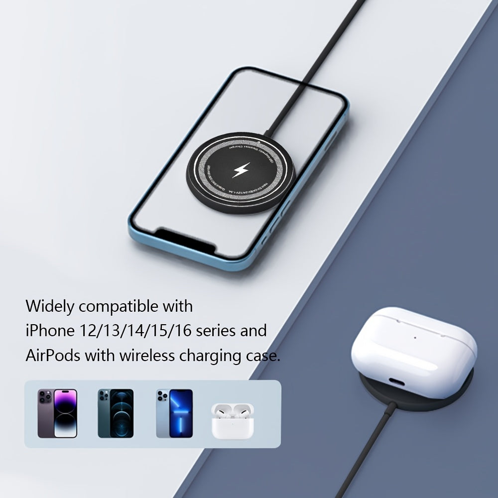 Trådlös Magnetisk Telefonladdare med USB-kabel Carvallo