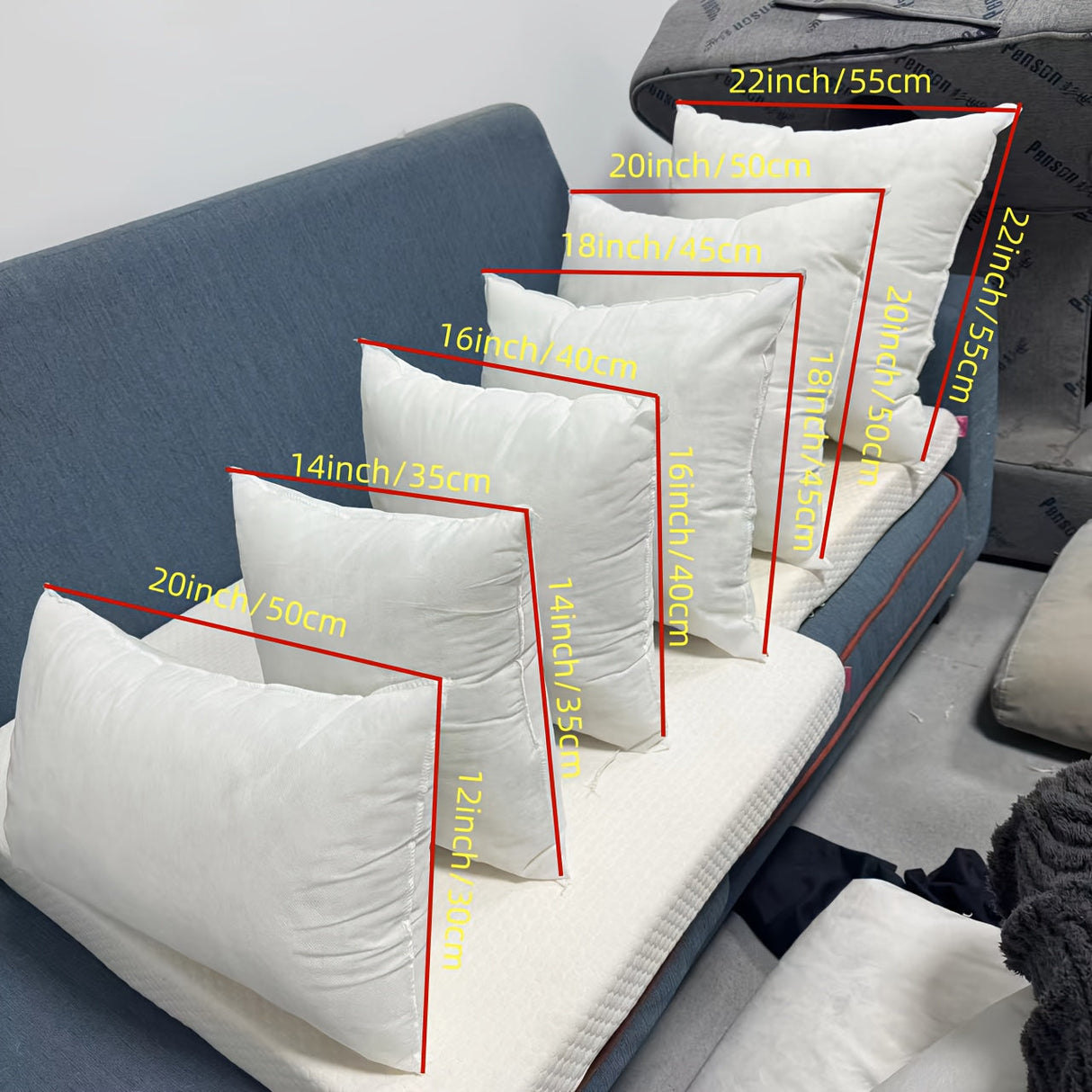 2 Stuks Non-Woven Kuddinlägg - Hög Elasticitet, Modern Stil, För Soffor och Sängar Carvallo