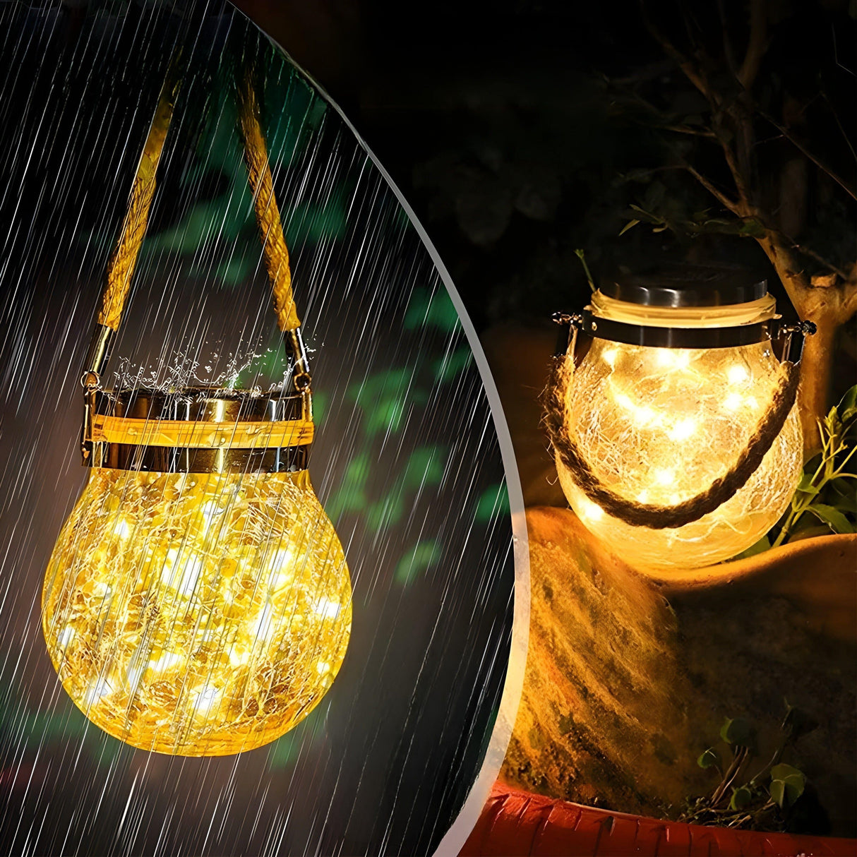 CrackJar Lampa - Crack Ball Glasburk Trädgårdsträd Hängande Ljus Carvallo