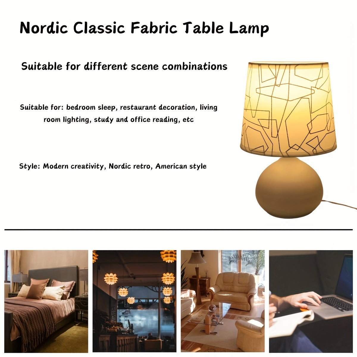 Geometrisk Stil Bordslampa - Modern och Atmosfärisk Carvallo