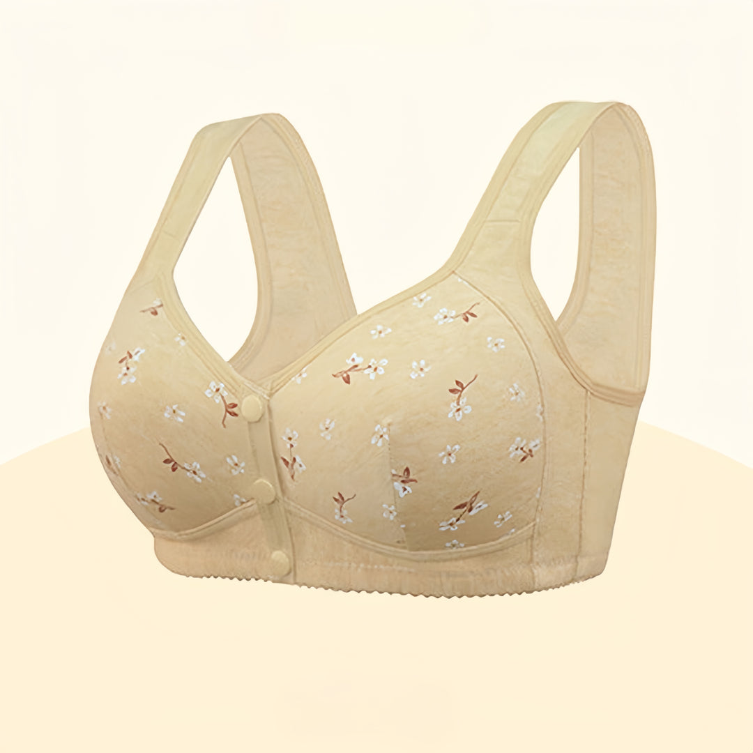 Olivia® Knäppnings-BH-Hemnix-Blommig beige-S-Hemnix