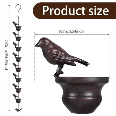 Carvallo – Dekorativ regn kedja för trädgård & terrass Carvallo