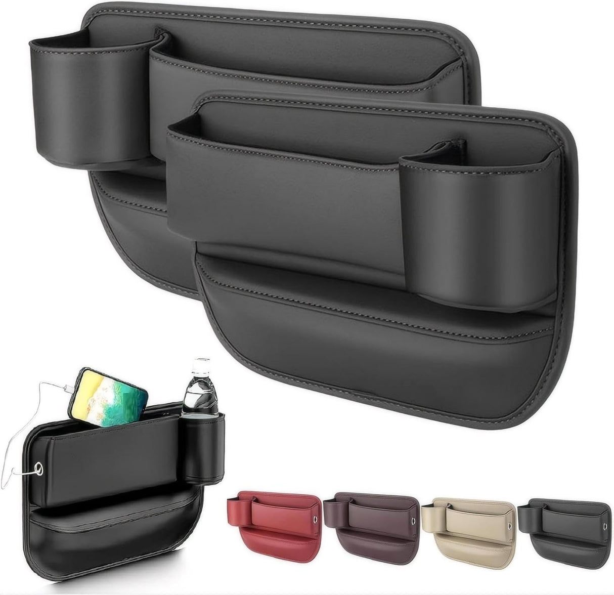 Bilstolssömsfyllare och organisatör för förare och passagerare 2-pack Carvallo