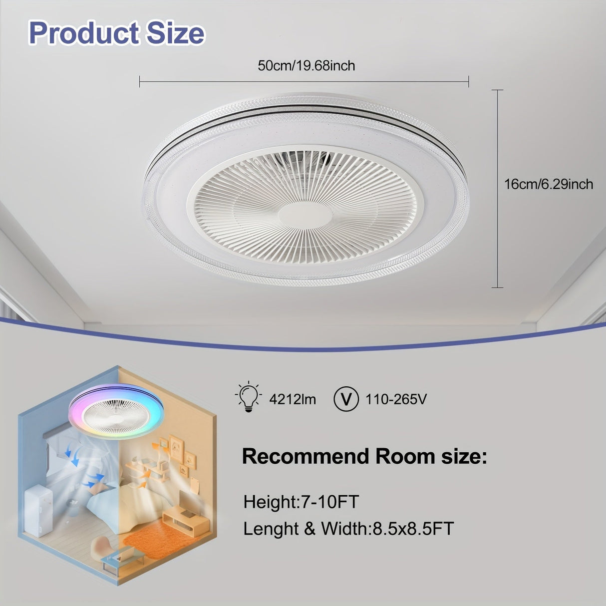 LumiCool RGB Takfläkt – Fräsch och Atmosfärisk Carvallo