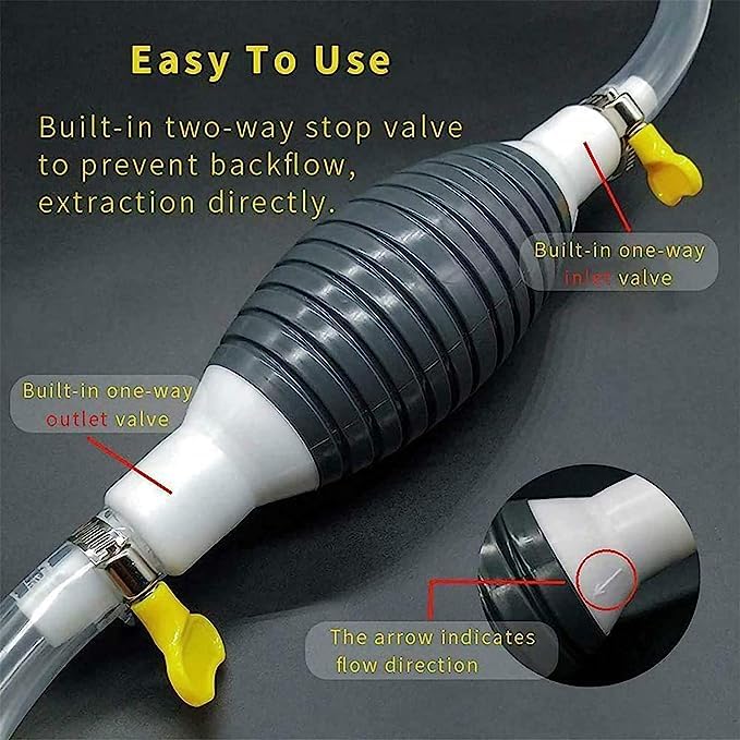 Carvallo | Vätskepump FlowMaster One | Handpump för bensin, vatten och olja | Bärbar och utan ström | För bil, båt och trädgård Carvallo