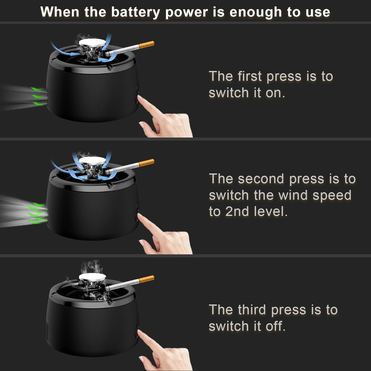 Smart rökfri askkopp – Bärbar luftrenare och luktkontroll för inomhusbruk MILA Sverige