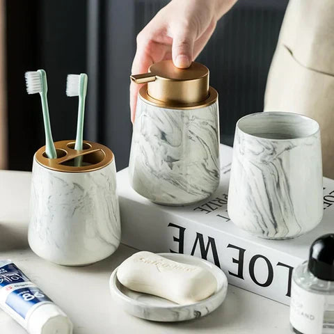 Carvallo Essence – Lyxigt Marmor Badrum Set med Minimalistisk Elegans Carvallo