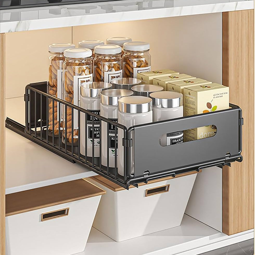 Royallure Fällskåp med Utdragbar Korg Perforerat Snacks- & Kökshyllor Carvallo