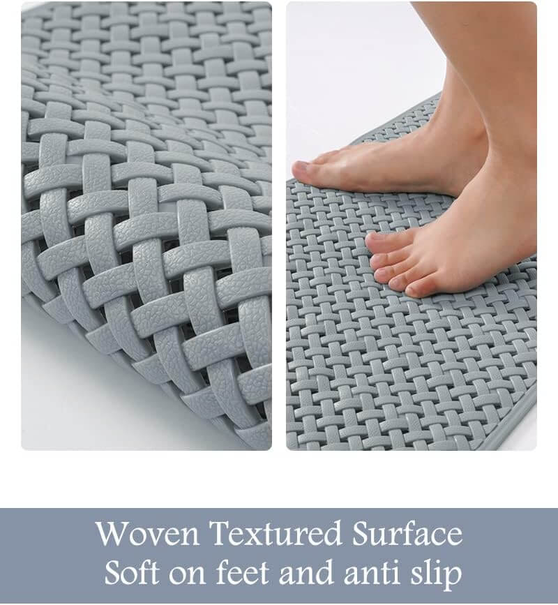 Royallure Antiskid PVC Badkar Säkerhetsmatta – Mögelresistent, Snabbavvattnande Halkfri Design Carvallo