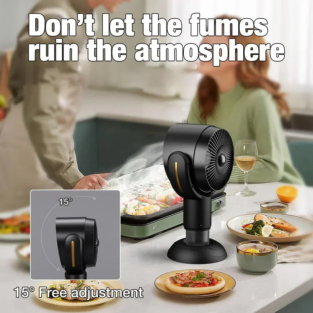 Royaleva Bärbar Spiskåpa med 2-hastighets Fläkt – Kompakt Ventilation Carvallo