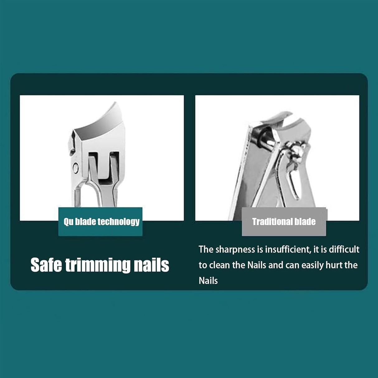 RoyaleGlow Bred Käft Nagelklippare med Anti-Splash Design Carvallo