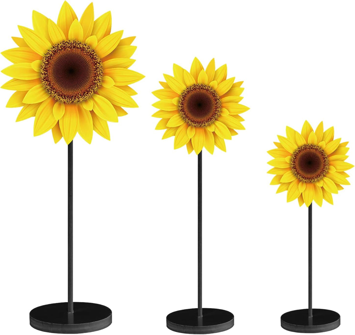 Rustikt träbordsdekorationsset med solrosor och fjärilar – Perfekt för vår- och sommardekorationer MILA Sverige