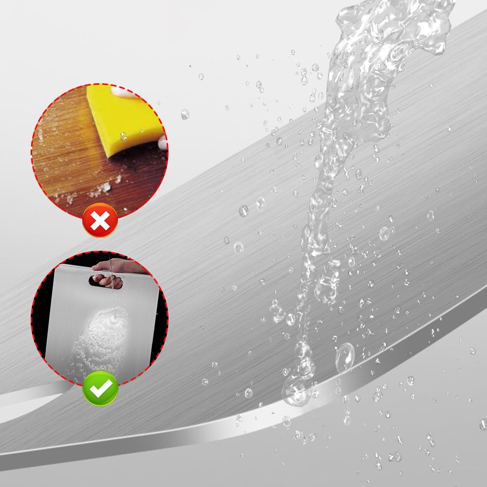 Rayvia Rostfritt Stål Skärbräda – Hållbar, Hygienisk & Lätt att Rengöra Kök Essential Carvallo