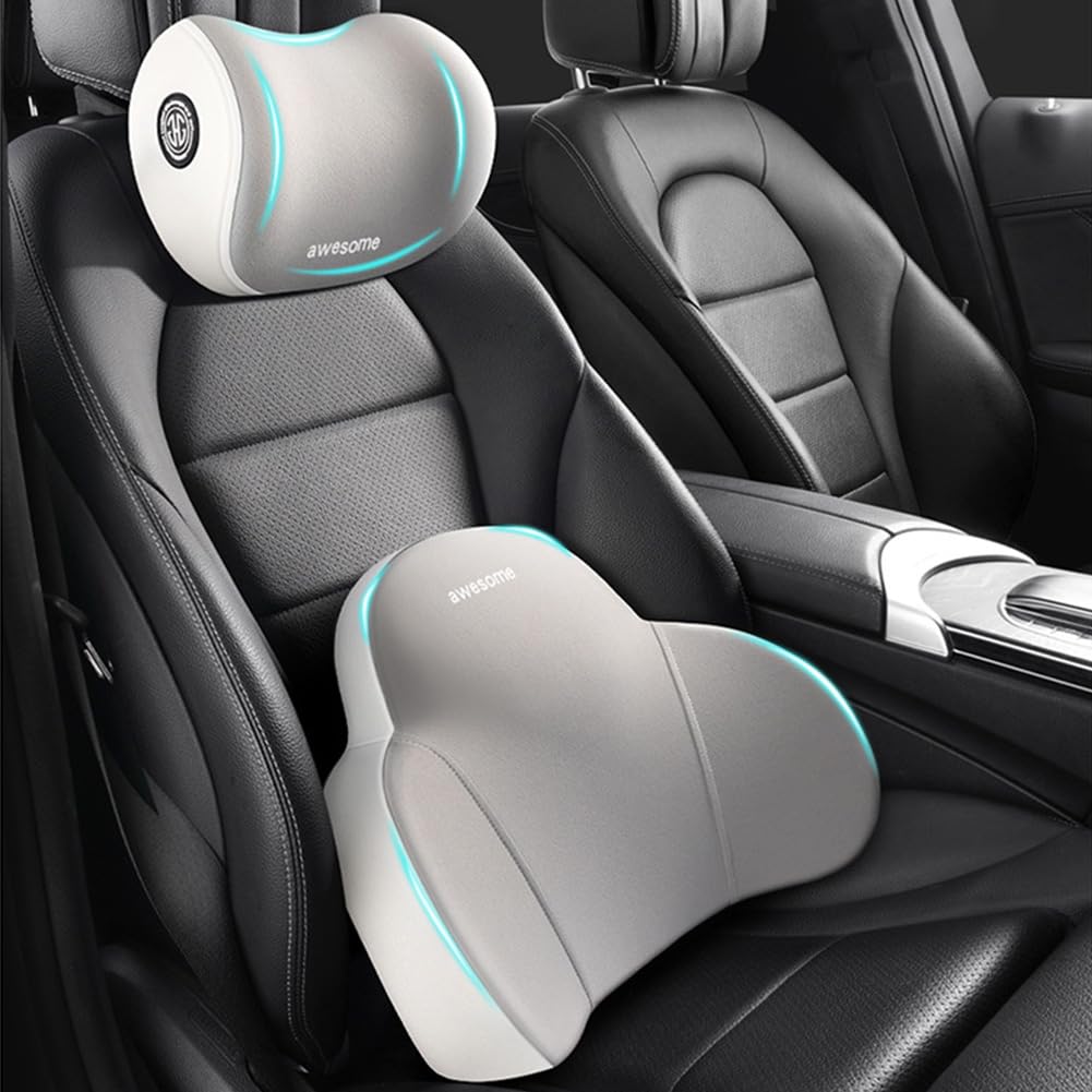 Bilstols huvudstöd & ländryggsstöd kit Carvallo