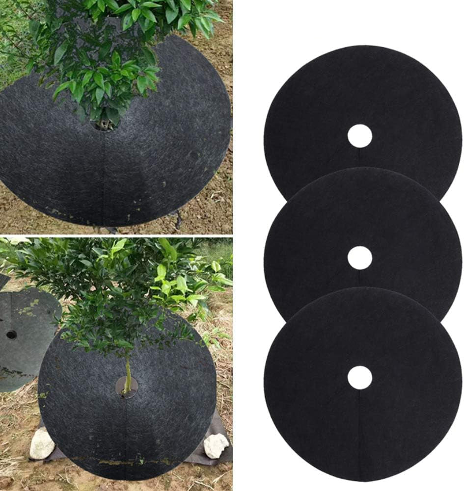 Ogräsväv Baumscheibe – Andningsbar rotskyddsmatta för trädgård och växter Carvallo
