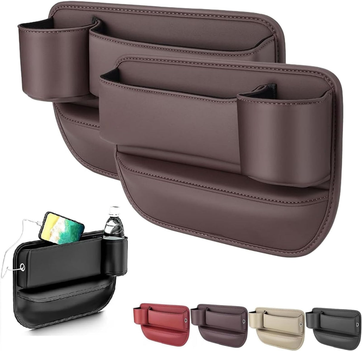 Bilstolssömsfyllare och organisatör för förare och passagerare 2-pack Carvallo