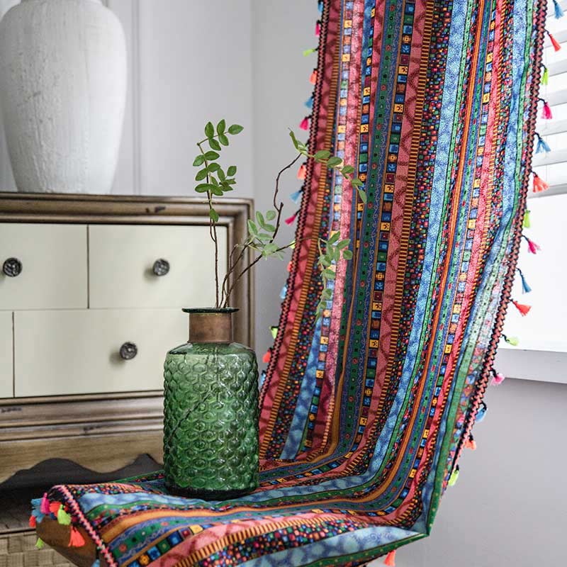 Färggranna Pärlfrans Gardin Ljusfilter Draperier Carvallo