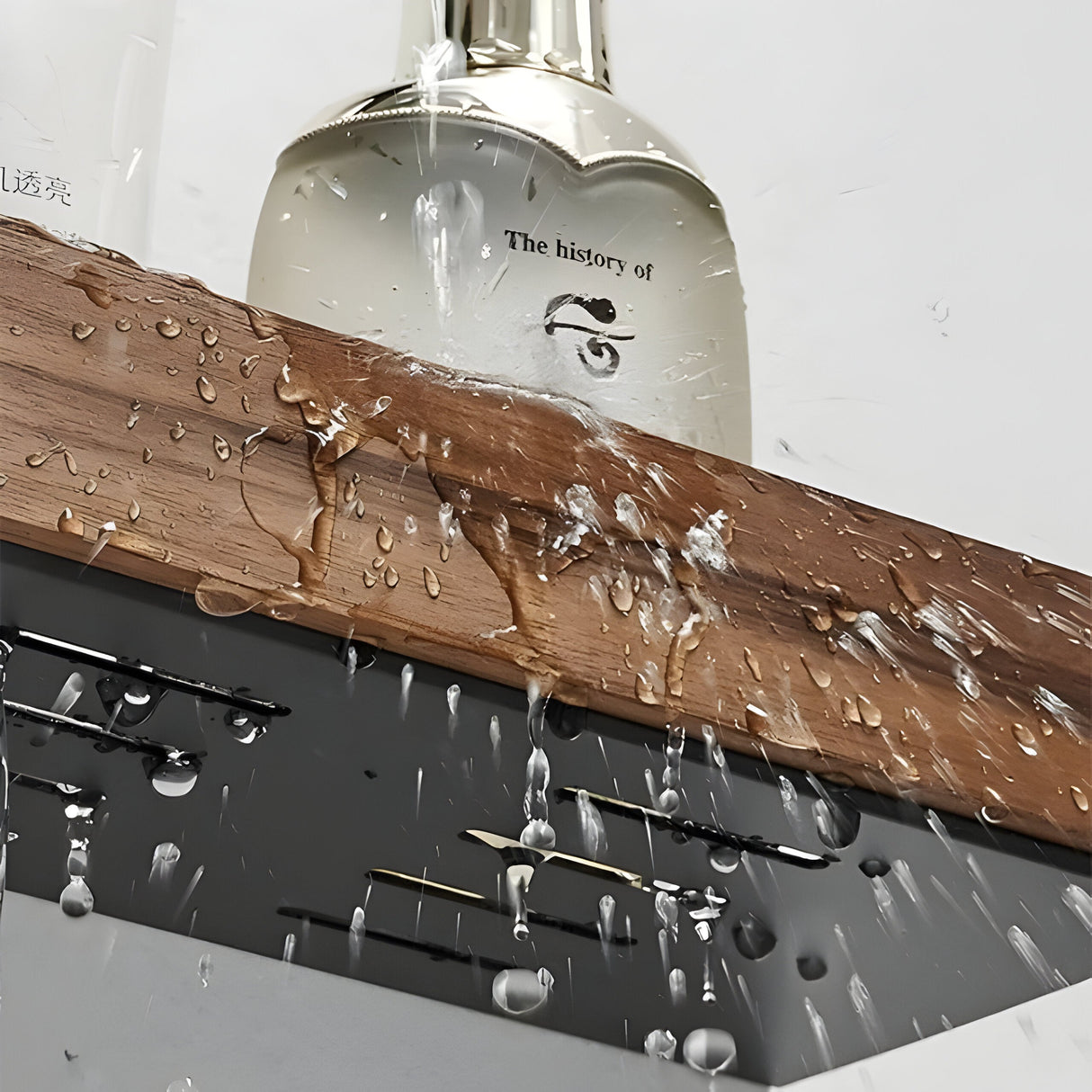 LuxeWood Regal - Träbadrumsorganisationshylla Carvallo