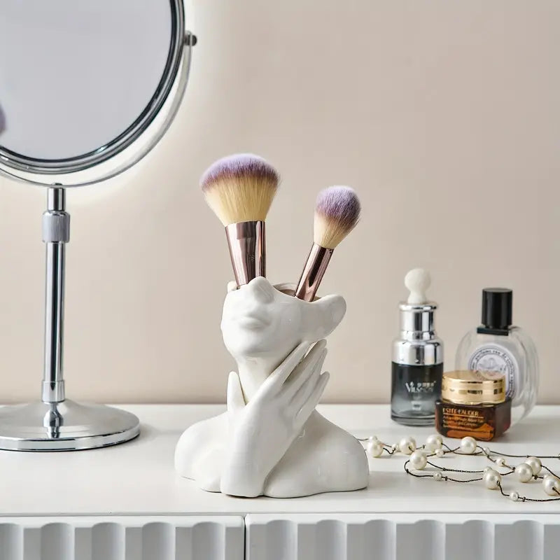 Enastående och modern krämfärgad vas Carvallo