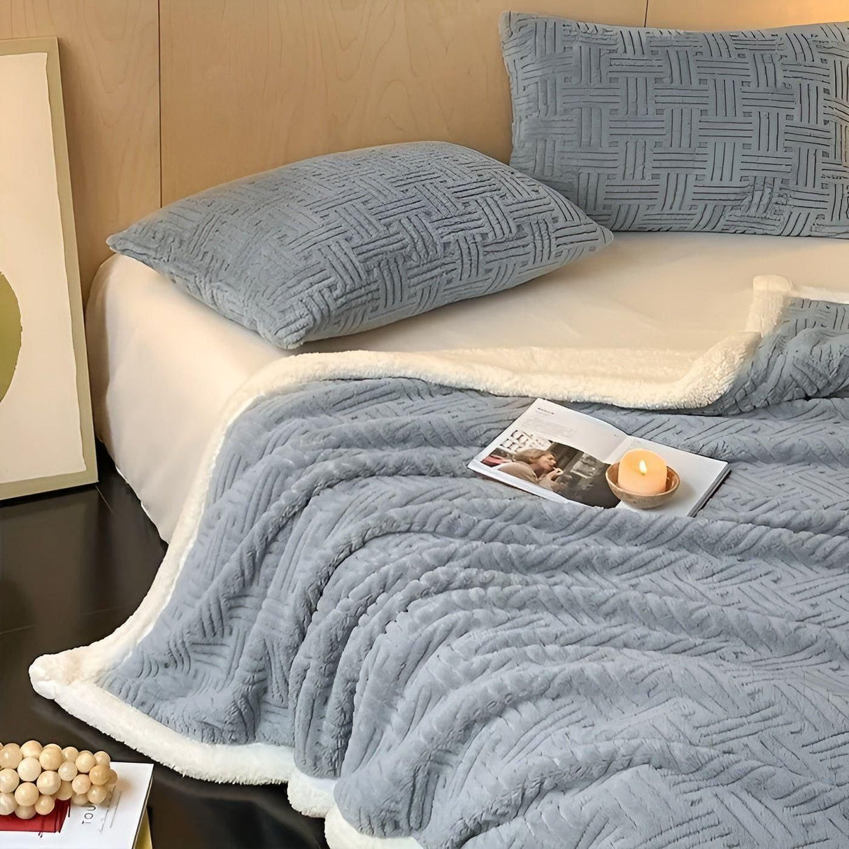 PlushHaven Filt – Vändbar, mjuk plyschfilt för alla årstider Carvallo