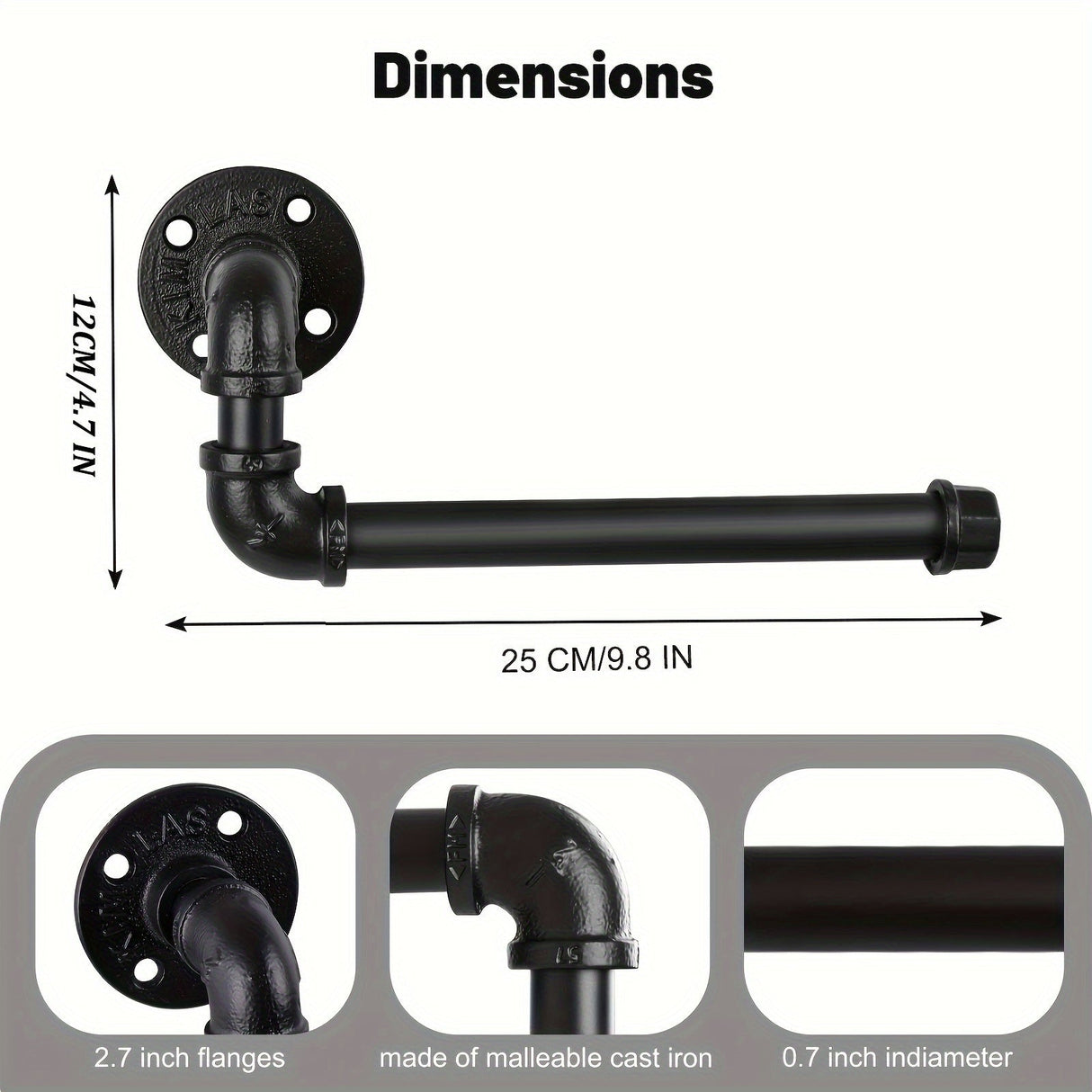 Industriell Toalettpapperhållare - För ett Stilrent Badrum Carvallo