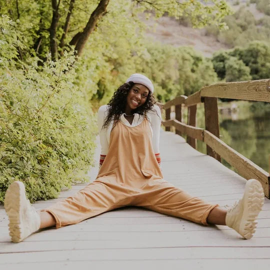 Kvinnors Jumpsuit Lätt Bomull Lång Ärm Loose Fit-Kvinnors byxdresser och rompers-Hemnix-Hemnix