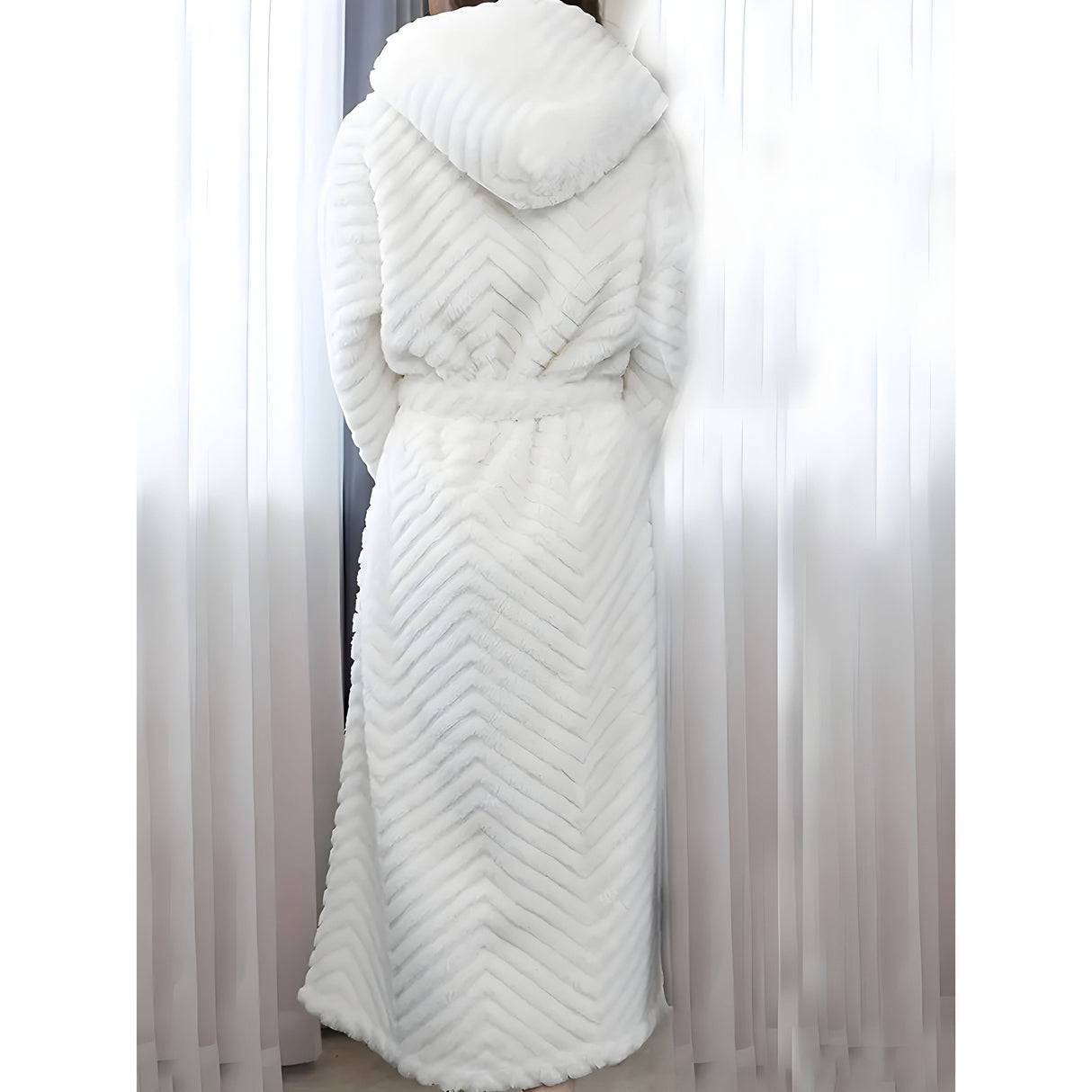 Pollina Kappa - Stilig, Tjock Långärmad Badrock Gjord av Koral Velour Carvallo