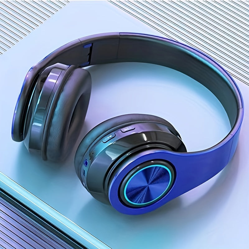 Trådlösa hörlurar LED-ljus över örat headset Carvallo