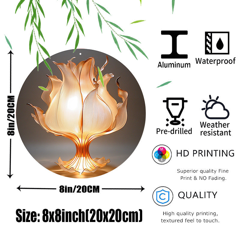 LotusLampa - Aluminium Blomma Bordslampa med LED Ljus Carvallo