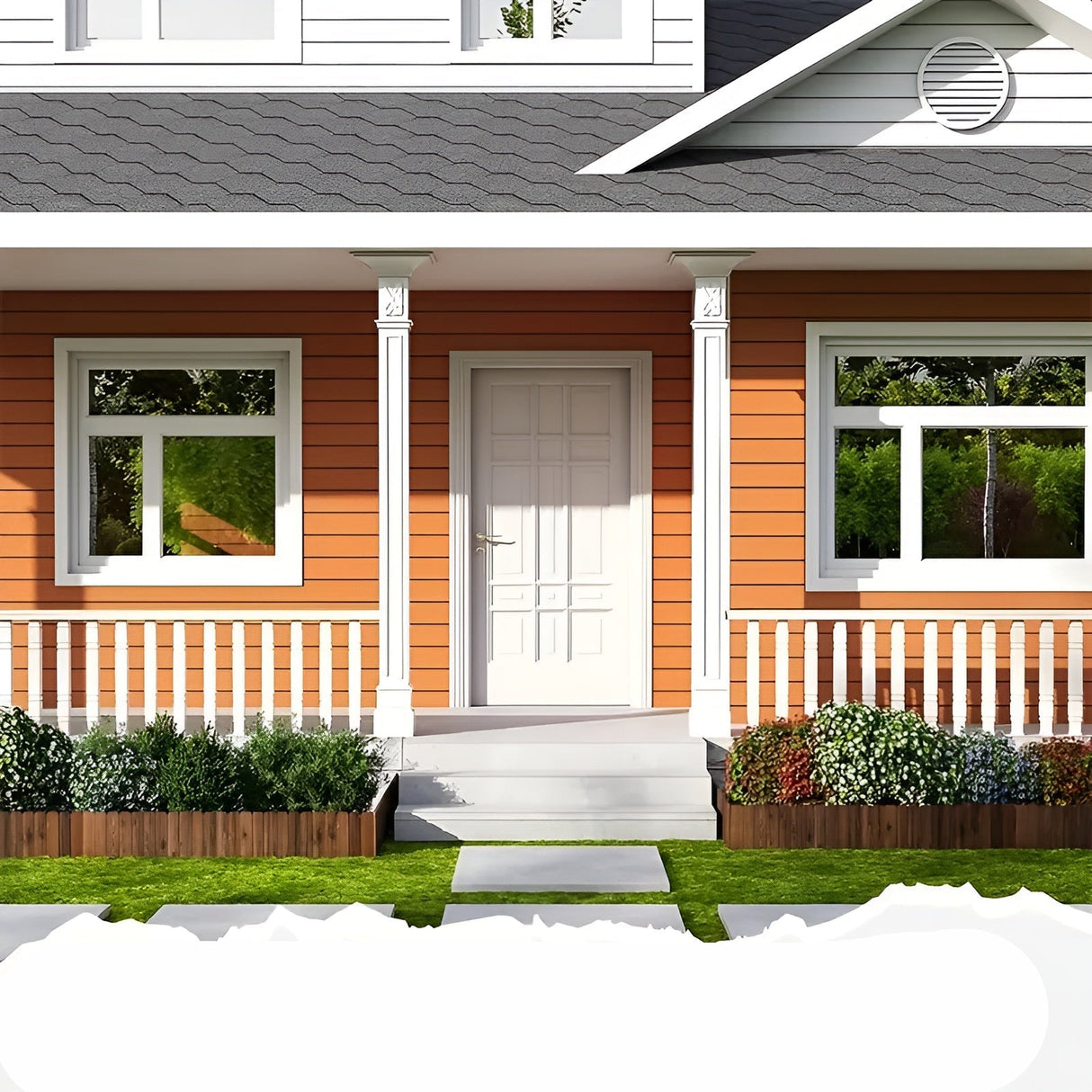 Flexibel trädgårdsstängsel i trä – Dekorativ kant för rabatt för trädgård & terrass Carvallo