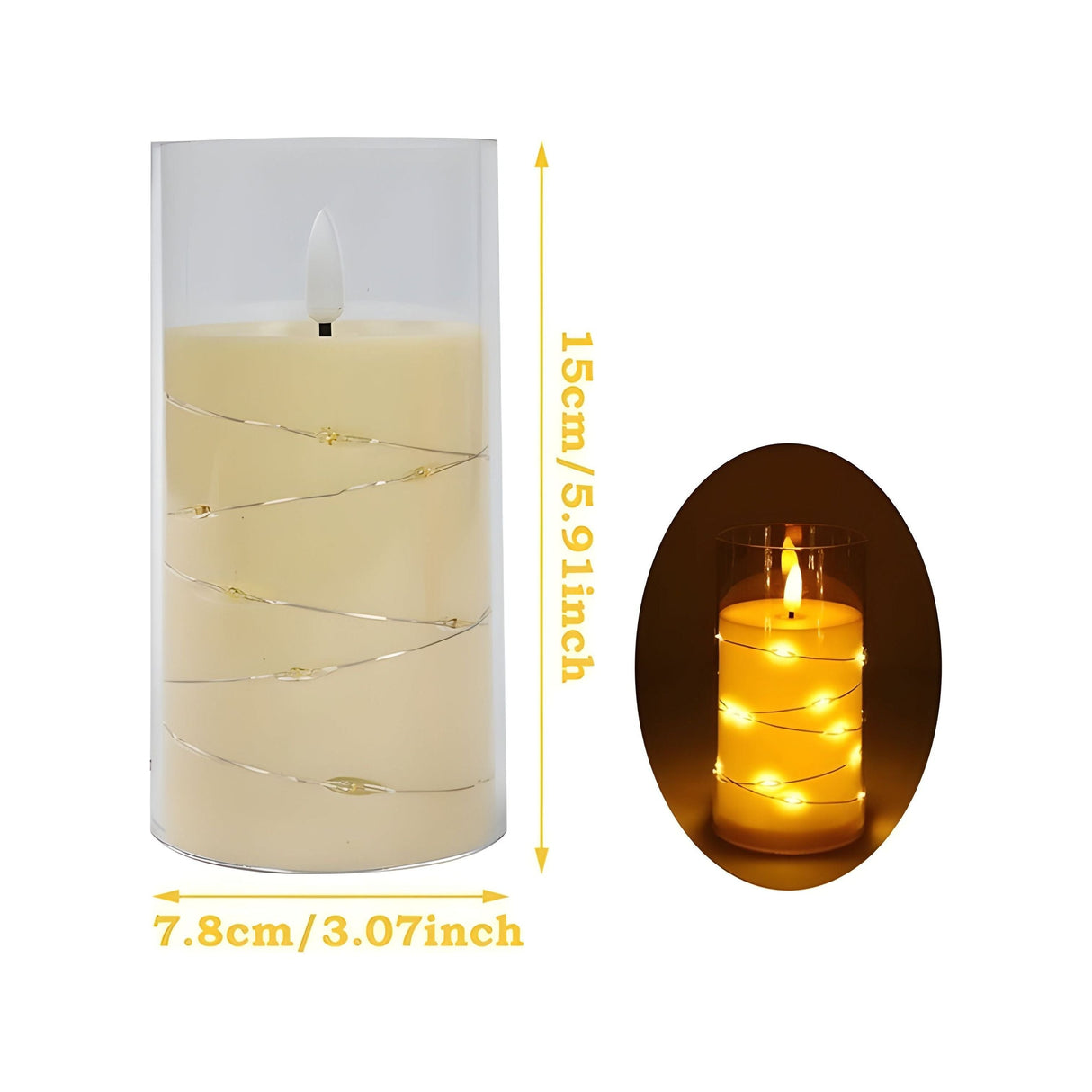 FestiveFlame Light - Elektroniska jul-LED-ljusflamma Carvallo