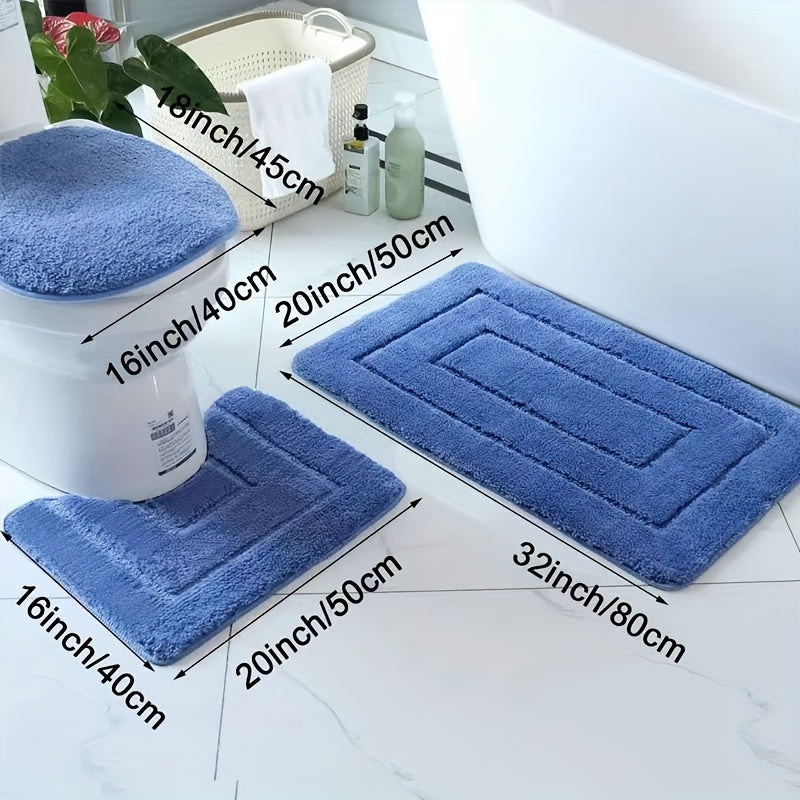 3-delad ultrafin fiber badrumsmattor set – snabbtorkande och absorberande Carvallo
