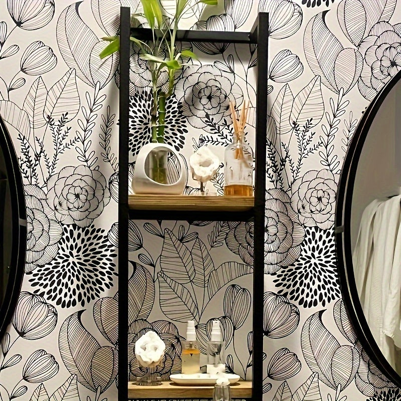 Industriell Handdukshållare med Hyllor – Elegant och Funktionell Väggmöbel Carvallo