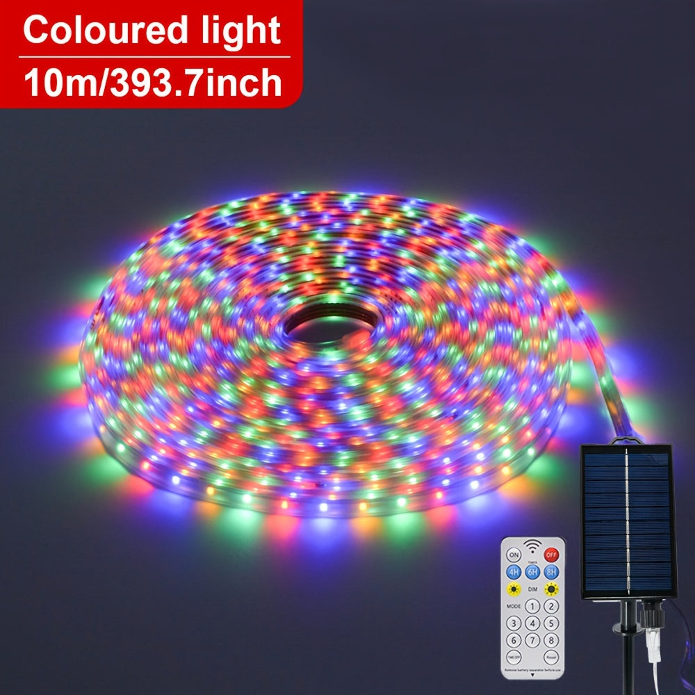 Carvallo Flexibel Solig LED-Ljusslang med fjärrkontroll | Kreativ utomhusbelysning | Energieffektiv & Väderbeständig Carvallo