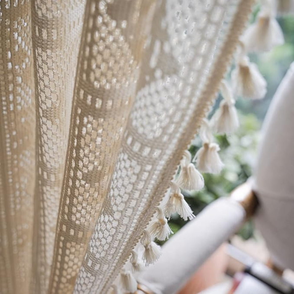 Rombus rutig diamantmönster gardin Carvallo