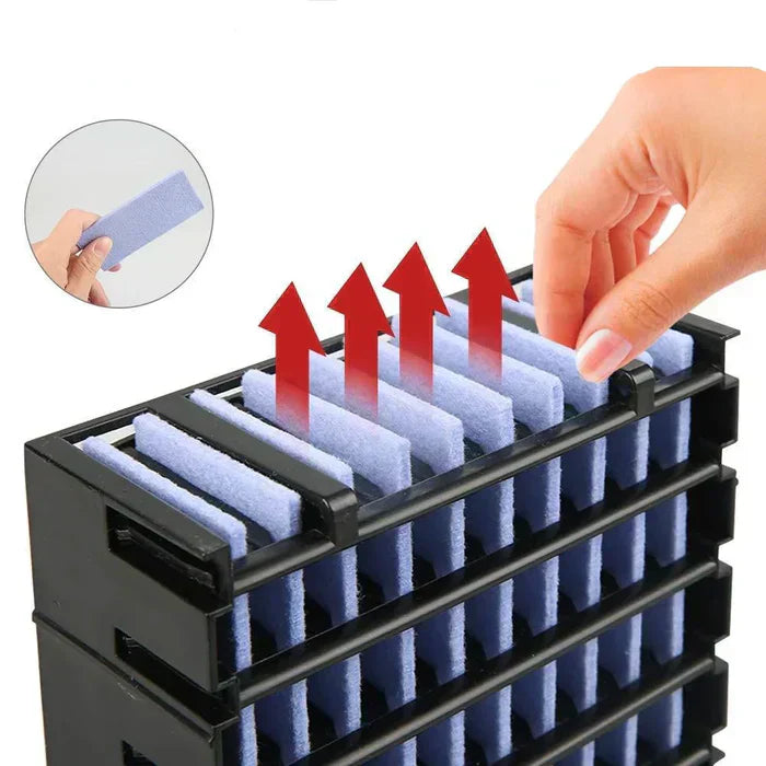 Carvallo Klimagerät Airiloft | 3-i-1 luftkylare, luftrenare & luftfuktare | 7-färgad LED & USB-port | Vit 14×14×14,5 cm Carvallo