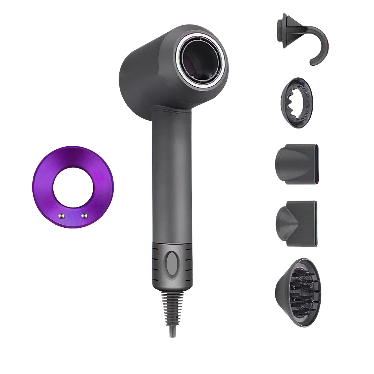 Hårfön med jonteknologi och munstycke Carvallo